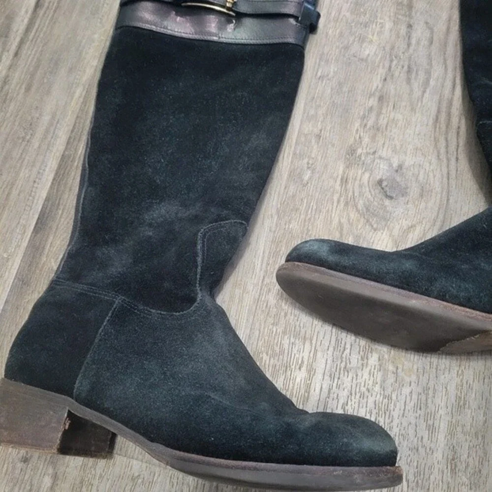 Tory Burch Jenna suede zip riding boots size 8